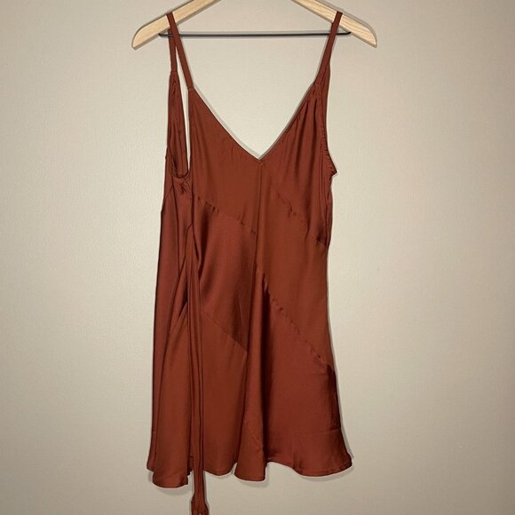 Women's S Intimately FP Like Me Or Love Me Slip Silky DeepV Neck Side Tie Close - Picture 6 of 9